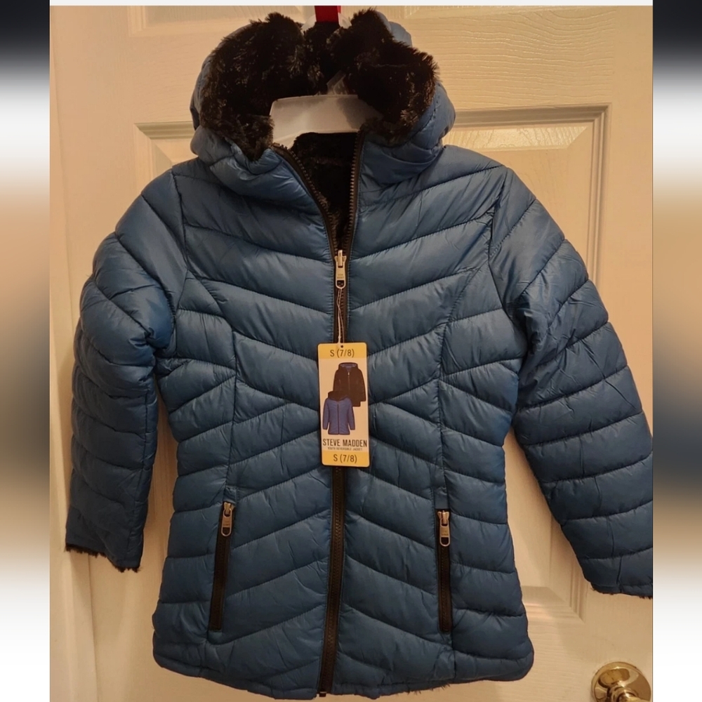 Steve Madden Youth Reversible Parka nwt